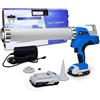 Generisch Pressa per cartucce a batteria, 6500 N, con 2 batterie da 21 V, 2 Ah, con caricatore e scatola, pistola elettrica a LED in silicone, 0 - 9 mm/s, regolabile in 6 livelli, 300 ml e 600 ml
