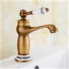 Your's Bath Rubinetto Lavabo e Bidet Bagno Anticato Miscelatore Bagno Vintage Monocomando in Ceramica Floreale per Lavandino da Bagno
