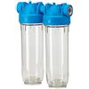 purway Crystal Group purway® DP 10 DUO 3/4 OT TS doppio alloggiamento filtro acqua domestica filtro acqua potabile