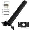 TopHomer Supporto per palo della luce, staffa di montaggio per lampione solare in metallo, per esterni, palo di estensione per strada, fienile, parcheggio (58 mm)