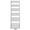 ELEGANT Radiatore da Bagno 1800x600mm Bianco Termosifone con Attacco Centrale Radiatore Portasciugamani Scaldasalviette con Cromo Multiblocco Termostato