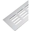 Gedotec Griglia di ventilazione quadrata in alluminio | Griglia per l'aria di scarico in 1 pezzo anodizzato argento 500 x 60 mm | Griglia per porte in alluminio per interni ed esterni