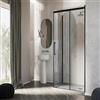 Idralite Box doccia Idralite vetro 8 MM mod. Prime Duo 1 Anta 90x120 CM col Black
