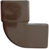 Generico Curva Gomito Gronda Marrone Quadro 8X8 Plastica (Gomito cm 8x8 90 gradi (chiuso))