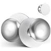 DEARMAMY Maniglie Adesive in Acciaio Inox 2 Pezzi Base Inossidabile Maniglie a Ventosa per Porte Scorrevoli e Mobili da Cucina Installazione senza Fori per Bagno Armadi e Frigoriferi