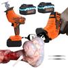Generic Seghetto elettrico per carne, 2 lame da 2,0 Ah, batterie incluse, batteria al litio in acciaio inox, sega per ossa, strumento per tagliare carne e ossa, per uso domestico