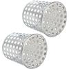 PATIKIL Filtro di protezione per grondaia, 6,3 - 5,1 cm, 2 pezzi, in PVC, copertura per bocchetta di scarico conica, in acciaio inox, per pluviali