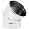 Zeta Gomito curva acciaio inox 150mm 5 decimi AISI 316 (45 gradi)