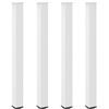 vidaXL Gambe per tavolo da bar 4 pz bianche 100-102 cm in acciaio