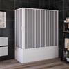 Forte Box Doccia Sopravasca 70x170 cm in PVC a soffietto con Apertura Centrale H 150 cm colore Bianco mod. Flex