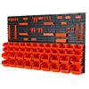 Prosperplast Set di 48 elementi + ganci con contenitori IN-Box colore: arancione mis.2 e mis.3 POP serie
