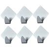 Holibanna 6 ganci da bagno appendiabiti da parete gruccia per resistente montata su gruccia Gancio acciaio inox Appendiabiti pratico ganci per accappatoio ganci a muro per Silver