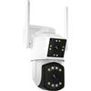 Generico TELECAMERA SPEED DOME MOTORIZZATA IP WIFI DOPPIA TELECAMERA DIGITAL ZOOM 10X REGISTRA SU SD CARD 3MP CON AUDIO BIDIREZIONALE IP66