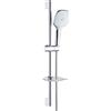 Schläfer 1317100 | Set Doccia Completo Cromato con Colonna Saliscendi, Doccetta a 3 Getti con Sistema Anticalcare, Flessibile Doccia Incluso
