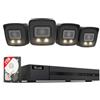 HiLook by HIKVISION kit di videosorveglianza PoE esterno con 4 Bullet 6MP, slot SD, visione notturna Hybrid Light (colore+IR) | rilevamento persone/veicoli | NVR 8CH 4K| HDD 2TB | controllo via app