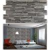 Grace Baltic - Pannelli 3D per la decorazione della parete interna in PVC non adesivo sottile ed elastico Dark Slate 10 Pack(53 sq ft) Pannelli di rivestimento murale per casa e ufficio