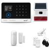 HUXGO® HXA003 Sistema di allarme casa senza fili con radio Sirena esterna solare WiFi + GSM 4G | Impianto allarme casa kit con 1x sensori di allarme per finestre/portes, 1x rilevatori di movimento