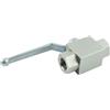 Honseadek Valvola a sfera idraulica a 2 vie ad alta pressione in acciaio al carbonio manuale G1/4 a G1 filettatura 500 bar MWP 7250 PSI compatibile con acqua, olio, gas (G1/2)