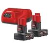 Milwaukee Starter Set 12 Volt 4933459211 m12nrg-402 2 X 12 V/4,0ah Ioni di Litio, 1 pezzi
