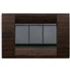 Vimar Serie Idea - Placca Classica 3 Moduli Legno Wengè