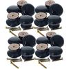 MroMax - Manopole rotonde in legno, diametro 33 mm, per mobili da cucina, per cassettiere, cassetti, armadietti, 25 pezzi, colore: nero