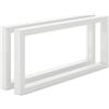 HOLZBRINK Supporti per mensole in metallo 45x20 cm HLA-A (2 pz) | Reggimensole da muro, staffe per mensole lavabo da appoggio, o soggiorno | Colore: Bianco