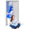 AWMDer Zanzariera Finestra Magnetica, 100 x 265 cm Zanzariere Chiudi Automaticamente Impedendo agli Insetti di Entrare per Porte d'IngressoPorte Cortili Grigio