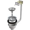 Generico PILETTA PP X LAVELLI INOX D90 C/TROPPO PIENO 115X11/2 C/GRIGLIETTA RETTANGOLARE ALBA
