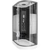 HOME DELUXE - doccia completa BLACK PEARL - dimensioni: 120 x 80 cm destra - inclusa doccia a pioggia, radio e accessori I Asta doccia doccia già pronta, doccia, asta doccia