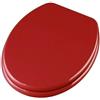 Schläfer 4638103 | Sedile Copriwater Universale Rosso in Mdf, Copri Wc, Tavoletta Coprivaso in Legno Weser Forma Ovale, Cerniere Regolabili in Metallo