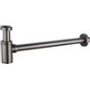 MICE COLLECTION MICE - Sifone per lavabo o bidet, set di scarico - trappola con apertura di pulizia + istruzioni di installazione - Sifone di design, sifone a tubo Black Gun Metal - SCL002/BGM