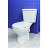 ONDÉE - Pack WC ECO con brida SH H71-4xl36x65-8cm - Vaso H38-8cm - Coperchio ABS bianco - Meccanismo di scarico 3/6L - Galleggiante con raccordo plastico - Alimentazione laterale reversibile