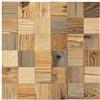 wodewa Rivestimento Murale Legno Riciclato 30 x 30cm Mosaico Pannelli Auto Adesivo Murali Rivestimento Parete Legno Decorazioni Pareti 3D Pannello Decorativo Cucina Cameretta
