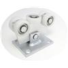 Zabi cancelli scorrevoli carrello con 5 Rotelle poliammide, inclinabile, senza regolazione in altezza per profili 50 X 50 spessore 3 mm