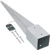 KOTARBAU® Supporto per Pali in Legno - da Infissione - 75 cm - Acciaio Zincato - Argento - 101 x 101 mm - Staffe per Pali in Legno - Robusta - Resistente