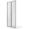 Idralite Porta Doccia 75CM H185 Cristallo Stampato C Apertura Saloon con Doppia Anta Battente mod. Clint