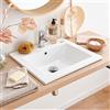 Mob-In - Lavandino da incasso in ceramica, 50 x 43 cm, colore: Bianco