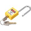 M METERXITY Lucchetto Di Sicurezza Tagout Lockout - Per Interni e Esterni, Chiavi Diverse E Archetto In Acciaio, Adatto A Serrature Elettriche/Idrauliche/Pneumatiche (38mm, Giallo)