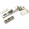 SOTECH Salice 2 x cerniere universali per porte in vetro o a specchio 110° incl. | piastra di montaggio lineare altezza 6 mm con viti Euro, regolazione eccentrica