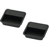 DSWZLQDXB Confezione da 2 Maniglie da incasso per porta scorrevoli da incasso a scomparsa Tiretti nascoste in Lega di zinco Pomello per cassetti Maniglione per porta (Hole distance 32mm,Black)