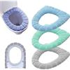 Generic Set di 3 coprisedili per WC, morbidi, spessi, caldi, elastici, lavabili