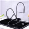 XJTNLB Miscelatore Cucina con Doccetta Nero Rubinetto Lavello Cucina Pieghevole Sottofinestra Miscelatore Monocomando Lavello