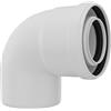 Generico Curva Coassiale 90° per Caldaie a Condensazione Universale PP/PP Diametro 60/100 mm