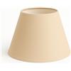 Generico 35 cm Paralume Cono, Tessuto di Cotone con PVC Bianco, Prodotto Artigianale, per Lampada da Tavolo, Piantana (Crema)