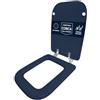 HYDRO HOME - Copriwater Ideal Standard Conca Come Originale, Tavoletta WC Ideal Standard con Cerniere Inclinate Idonee, Coperchio Water Copri Water in Legno Rivestito (BLU MARINO)