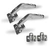 Evotrade 2x Cerniere per Porte ad Angolo Apertura 135° Adatte per un Spessore Compreso Tra 14 e 24mm Montaggio a Vite Basette Incluse Possibilità di Utilizzo con Cerniera di 172 Gradi