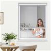 jarolift 4 in 1 Zanzara Zanzariera a Rullo Avvolgibile per Finestra, Telaio in Alluminio, 70 x 130 cm (Larghezza x Altezza), Bianco