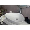 Yellowshop - Lavabo Da Appoggio Cm 67 x 44 Bacinella Lavandino Lavello In Ceramica Bianco Sanitari Bagno Design Moderno Modello Jazz