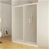 Bonussi Porta Doccia 120 cm 1 Anta Scorrevole in Acrilico H185 cm Bianco