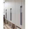 SZLXJMFL Maniglie da Cucina Grigio, Maniglie per Mobili Moderni, Alluminio Solida | Finitura Anodizzato, Centro del foro:32-960mm Maniglie Armadio, 2 pz Maniglie per Mobile-600mm/23.6in